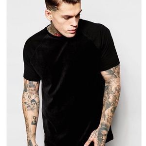 Asos Black velour shirt